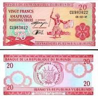 20 Frankov Burundi 1997, P27d UNC - Kliknutím na obrázok zatvorte -